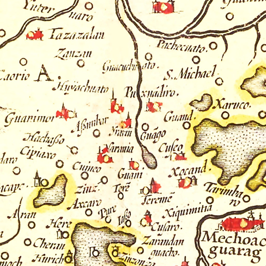Vintage Map of Mexico 1665