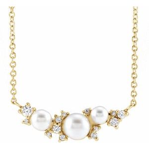 Accented Pearl Necklace or Center