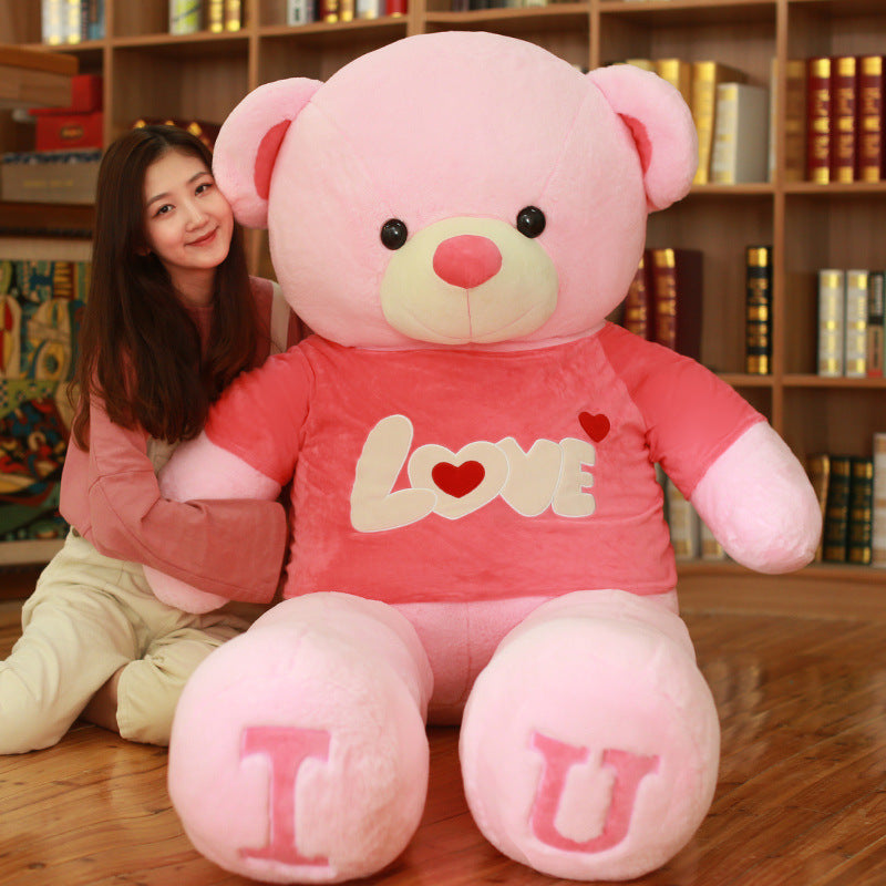 Heart Bear Plush Pillow – Soft Teddy Bear Gift for Valentine’s Day