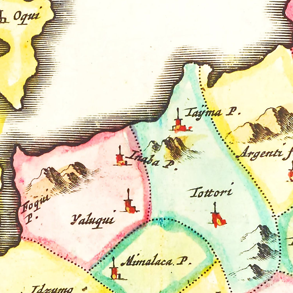 Vintage Map of Japan 1665