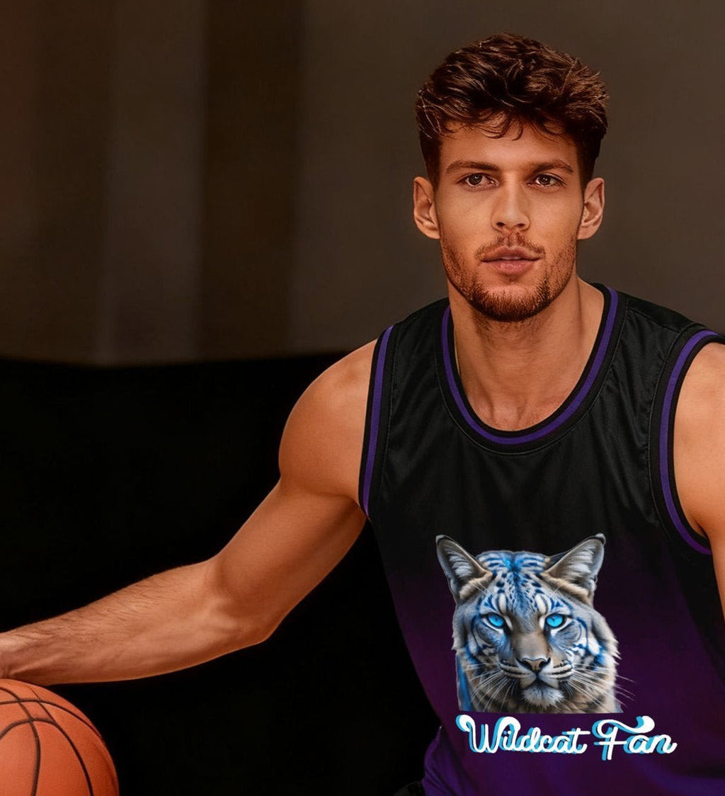Wildcat Fan Adult Purple Basketball Jersey | Ships From USA