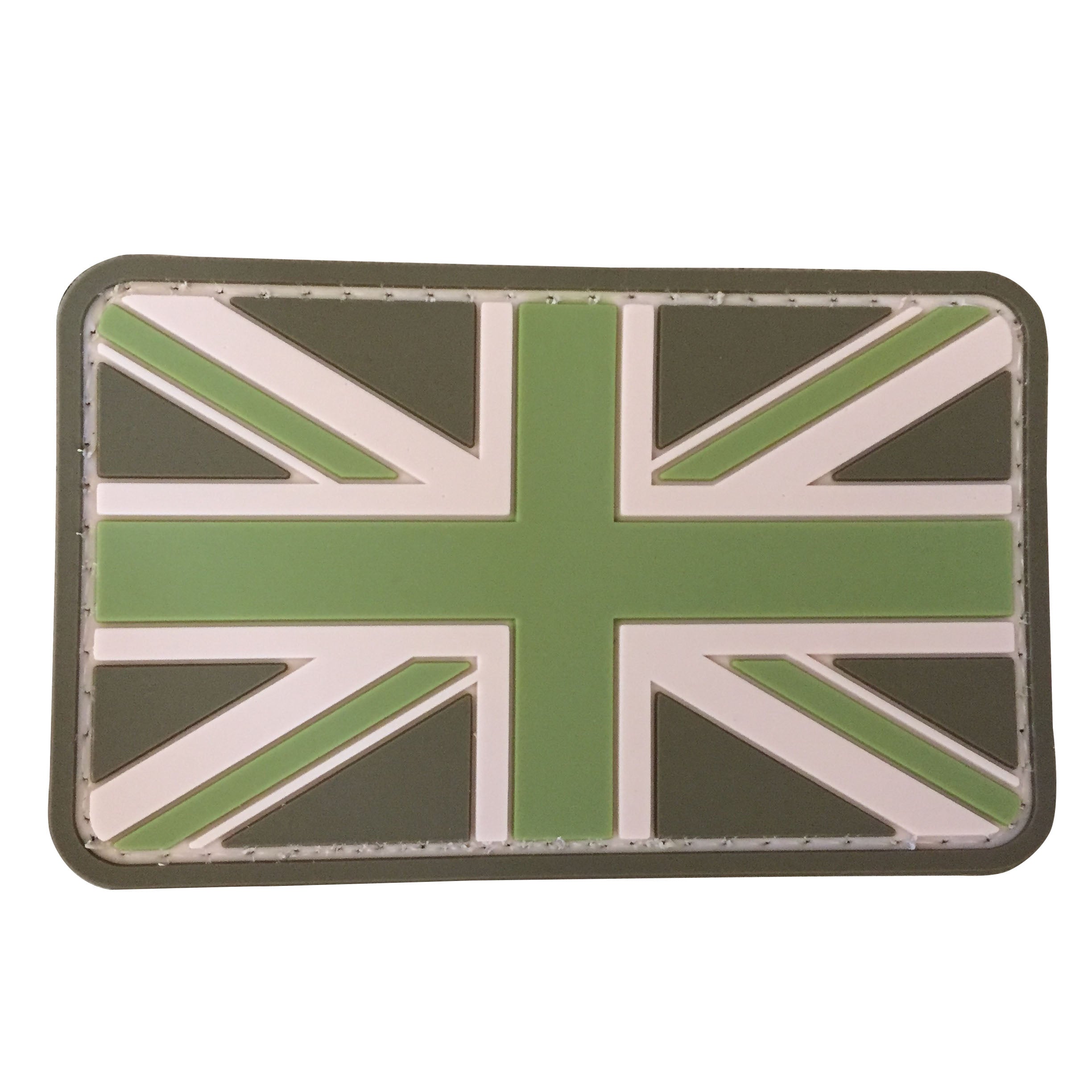 Union Jack Flag Round Corner PVC Patch Multicam