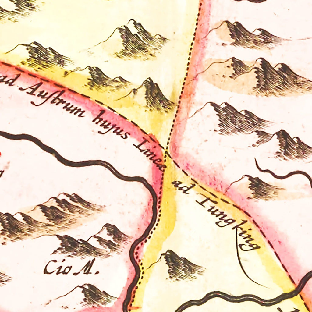 Vintage Map of Quangsi, China 1665