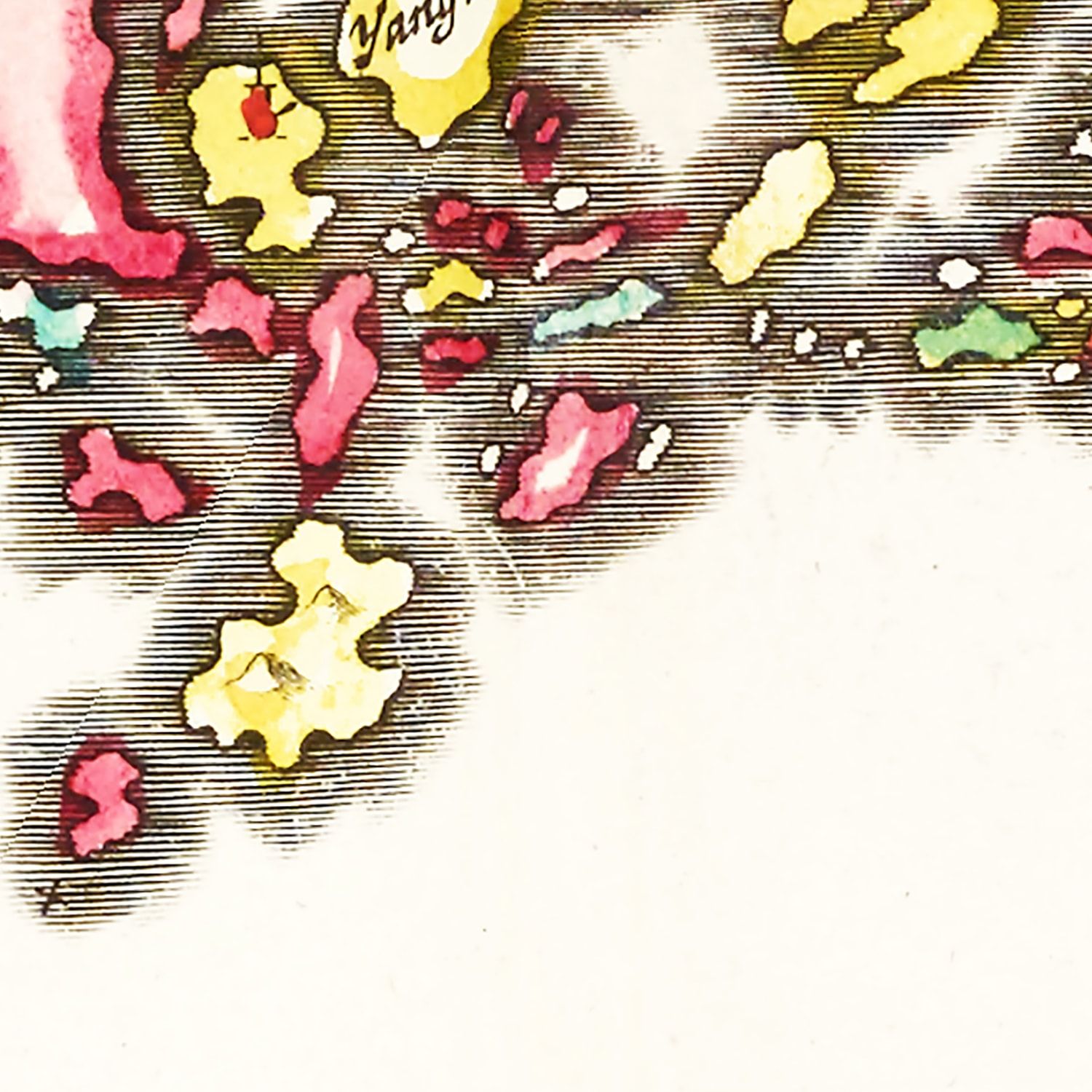 Vintage Map of Guangdong, China 1665