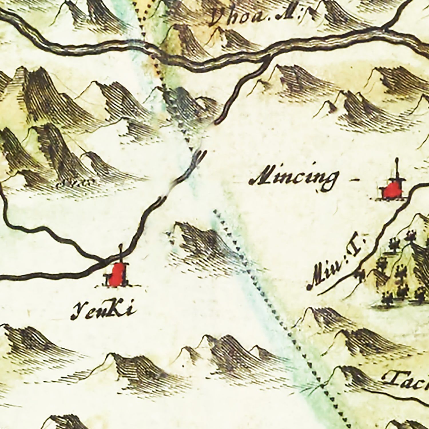 Vintage Map of Fujian, China 1665