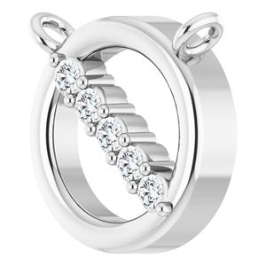 Platinum .03 CTW Natural Diamond Circle Necklace Center