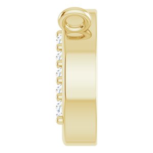 14K Yellow Gold .03 CTW Natural Diamond Circle Necklace Center