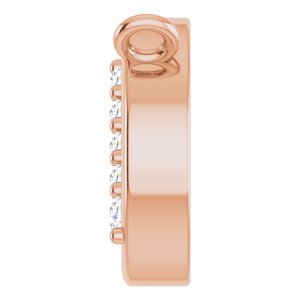 14K Rose Gold .03 CTW Natural Diamond Circle Necklace Center