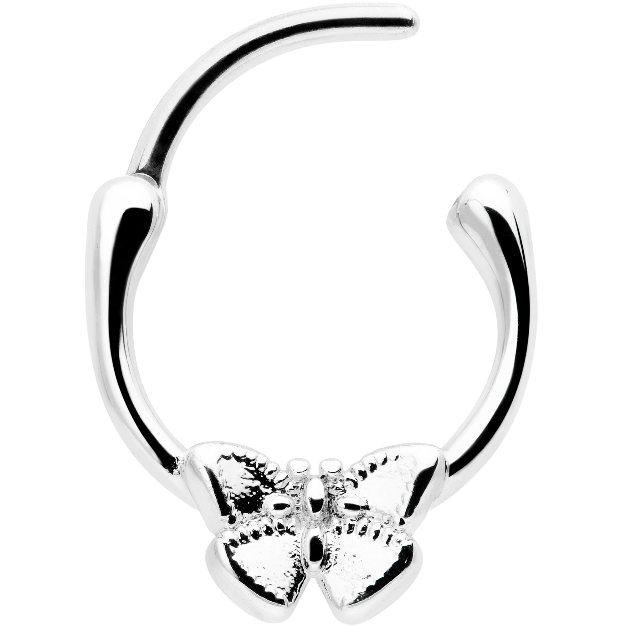 16G 5/16 Simple Textured Butterfly Cartilage Clicker