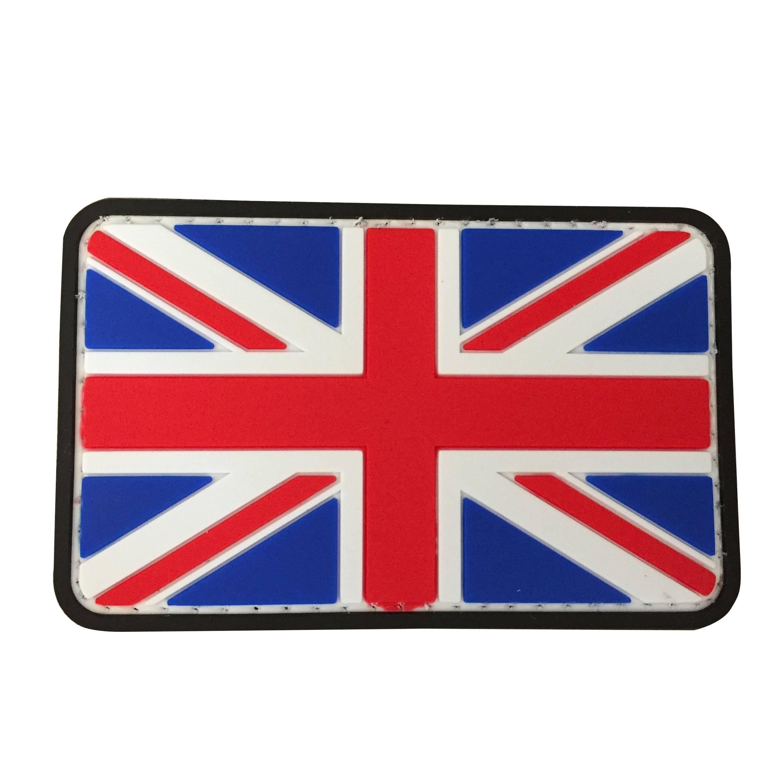 Union Jack Flag Round Corner PVC Patch Full Color