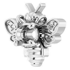 Platinum 4x3 mm Oval Bee Necklace Center