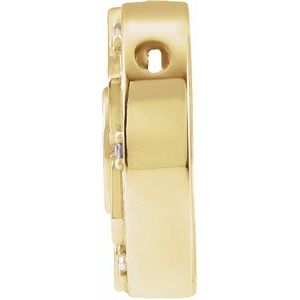 14K Yellow Gold .03 CTW Natural Diamond Mantra  Pendant
