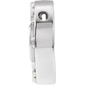 Sterling Silver .03 CTW Natural Diamond Mantra  Pendant