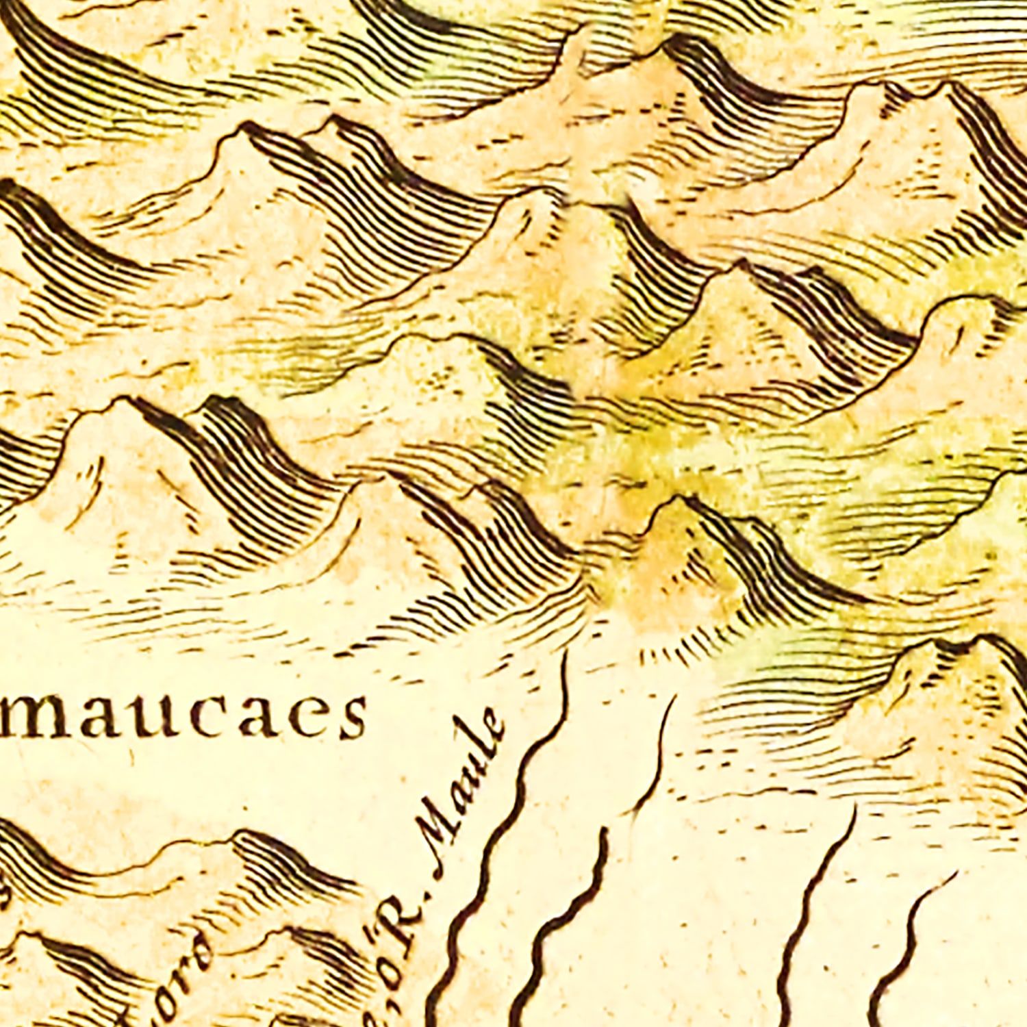 Vintage Map of Chile 1665
