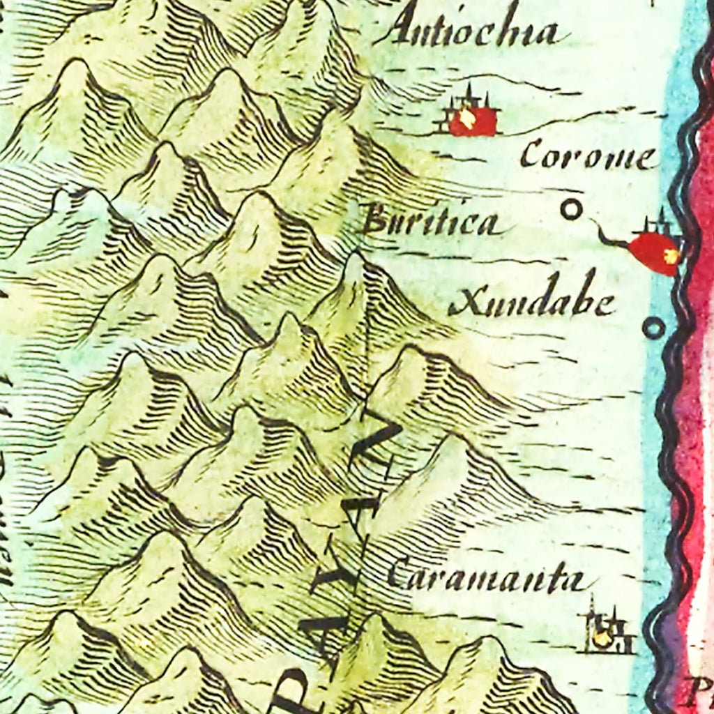 Vintage Map of Colombia 1665