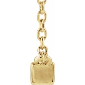 14K Yellow Gold 1/4 CTW Natural Diamond Bar 16" Necklace