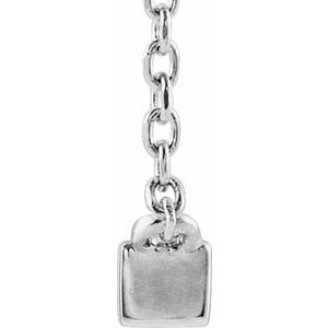 Sterling Silver 1/4 CTW Natural Diamond Bar 18" Necklace