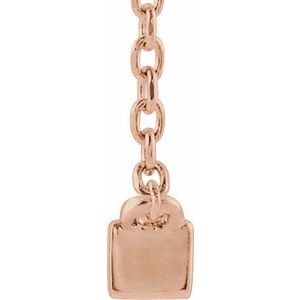 14K Rose Gold 1/4 CTW Natural Diamond Bar 16" Necklace