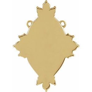 18K Yellow Gold Accented Miraculous Necklace Center