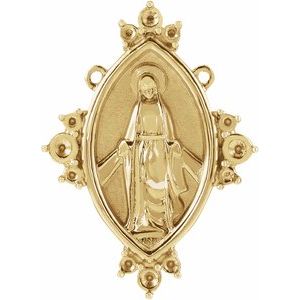 18K Yellow Gold Accented Miraculous Necklace Center