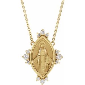 14K Yellow Gold 1/5 CTW Natural Diamond Miraculous 18" Necklace
