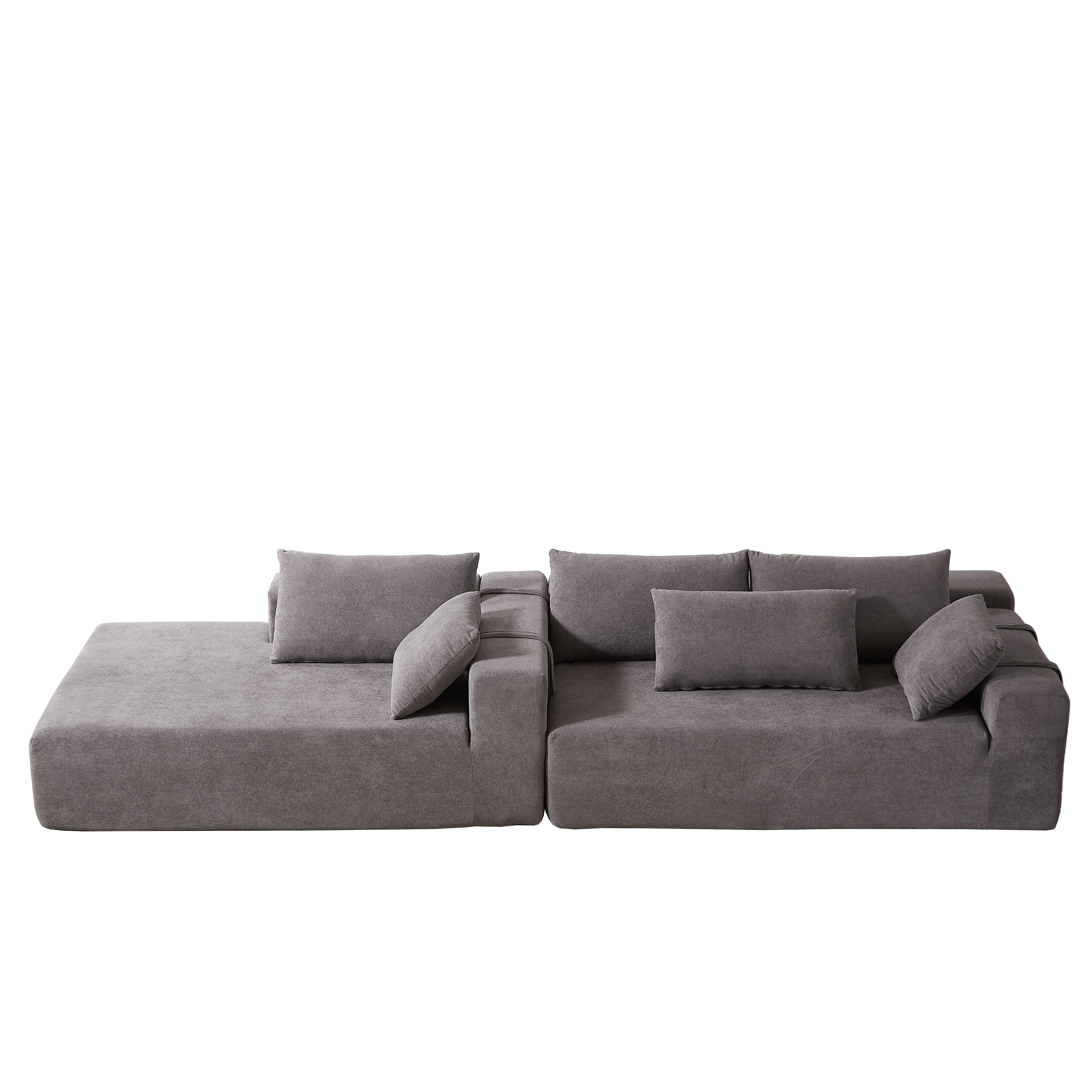 Modern Chenille Upholstered Sectional Sofa Couch Set,Modular 108' L Shaped Sectional Living Room Sofa Set With 6 Pillows,Free Combination Sofa Couch for Living Room,Bedroom(Left Chaise)W834P240001