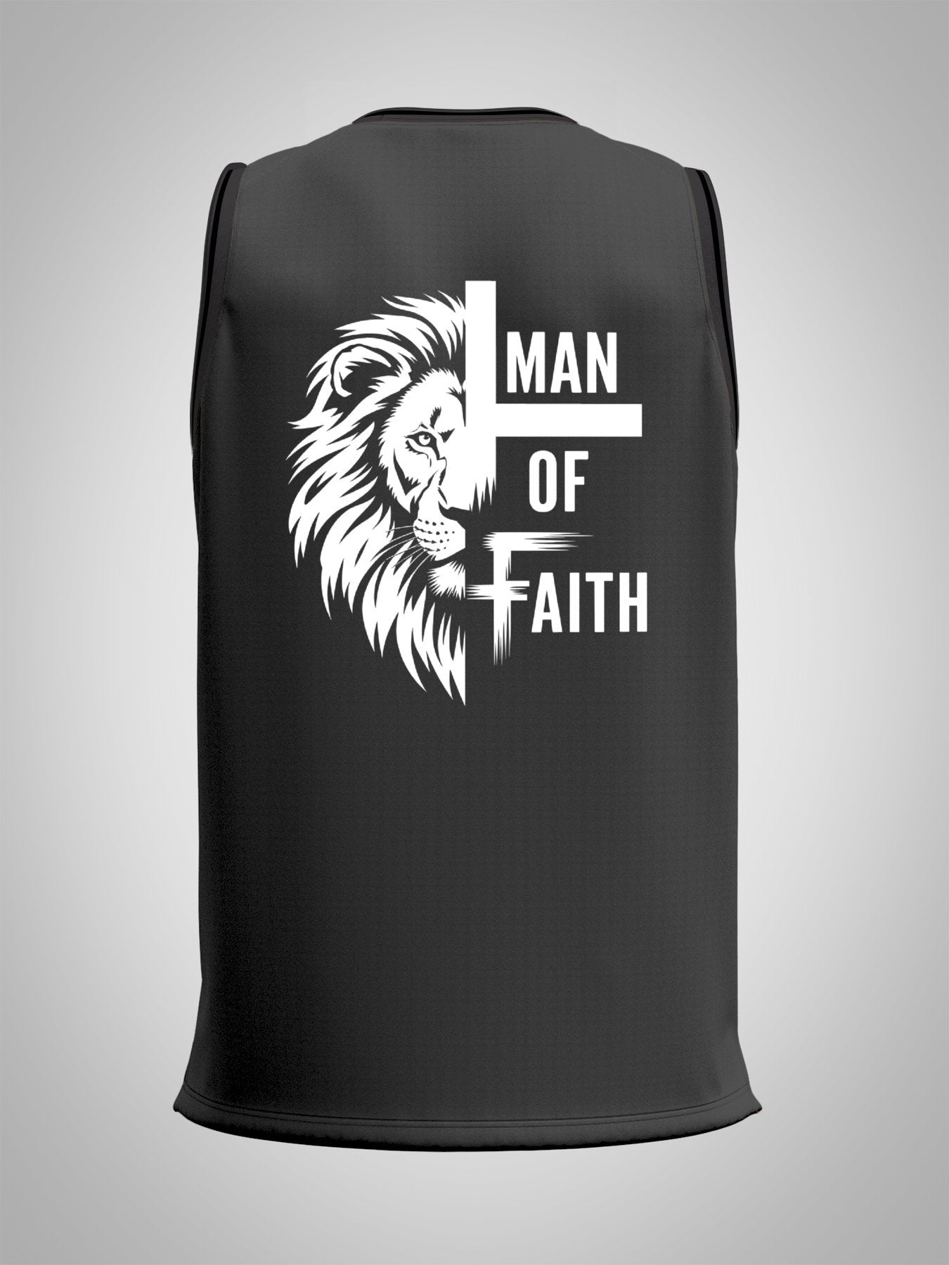 Man of Faith Adult Dark Grey Basketball Jersey | Ships From USA