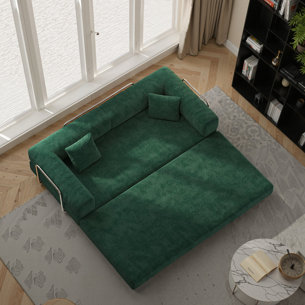 78.8inch  Modular Sectional Sofa, Convertible Pudding Block Sofa, Floor Standing Sofa Bed Arm Comfort Sofa Bed, Compression Sofa for Living Room and Bedroom -  (Green)