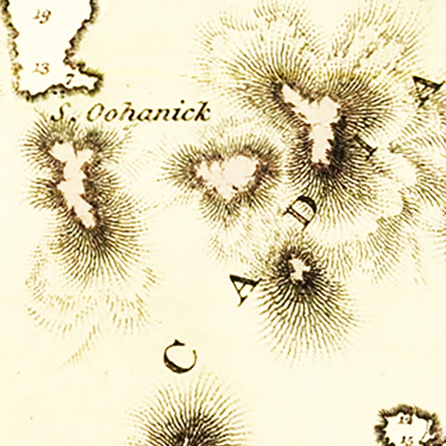 Vintage Map of Kodiak Island, AK 1805