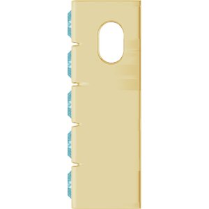 14K Yellow Gold Natural Sky Blue Topaz Channel-Set Bar Pendant