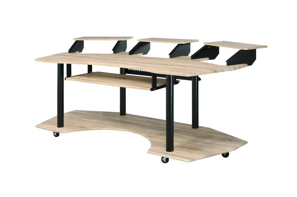 83' Eleazar Natural Oak Finish Music Recording Studio Desk