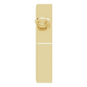 14K Yellow Gold .06 CT Natural Diamond Honeycomb Necklace Center