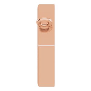 14K Rose Gold .06 CT Natural Diamond Honeycomb Necklace Center