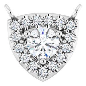 Platinum 3.4 mm Round 1/5 CTW Natural Diamond Necklace Center