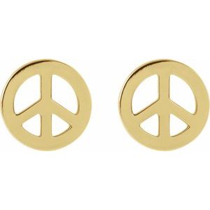 Tiny Peace Earrings
