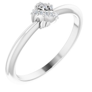 Sterling Silver .03 CTW Natural Diamond Knot Ring