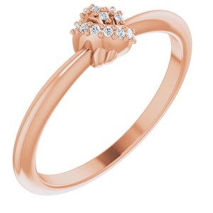 14K Rose Gold .03 CTW Natural Diamond Knot Ring