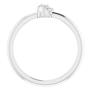 Platinum .03 CTW Natural Diamond Knot Ring