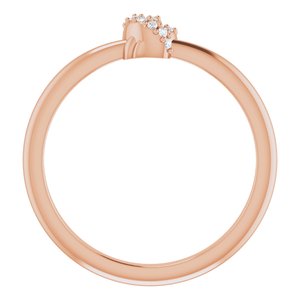 14K Rose Gold .03 CTW Natural Diamond Knot Ring