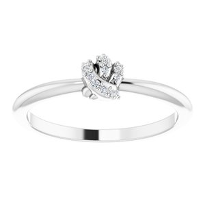 Platinum .03 CTW Natural Diamond Knot Ring