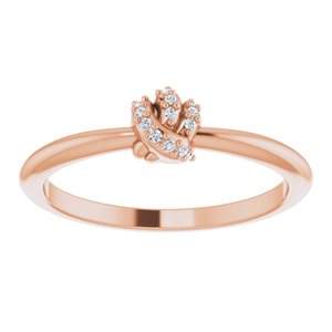 14K Rose Gold .03 CTW Natural Diamond Knot Ring