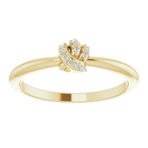14K Yellow Gold .03 CTW Natural Diamond Knot Ring