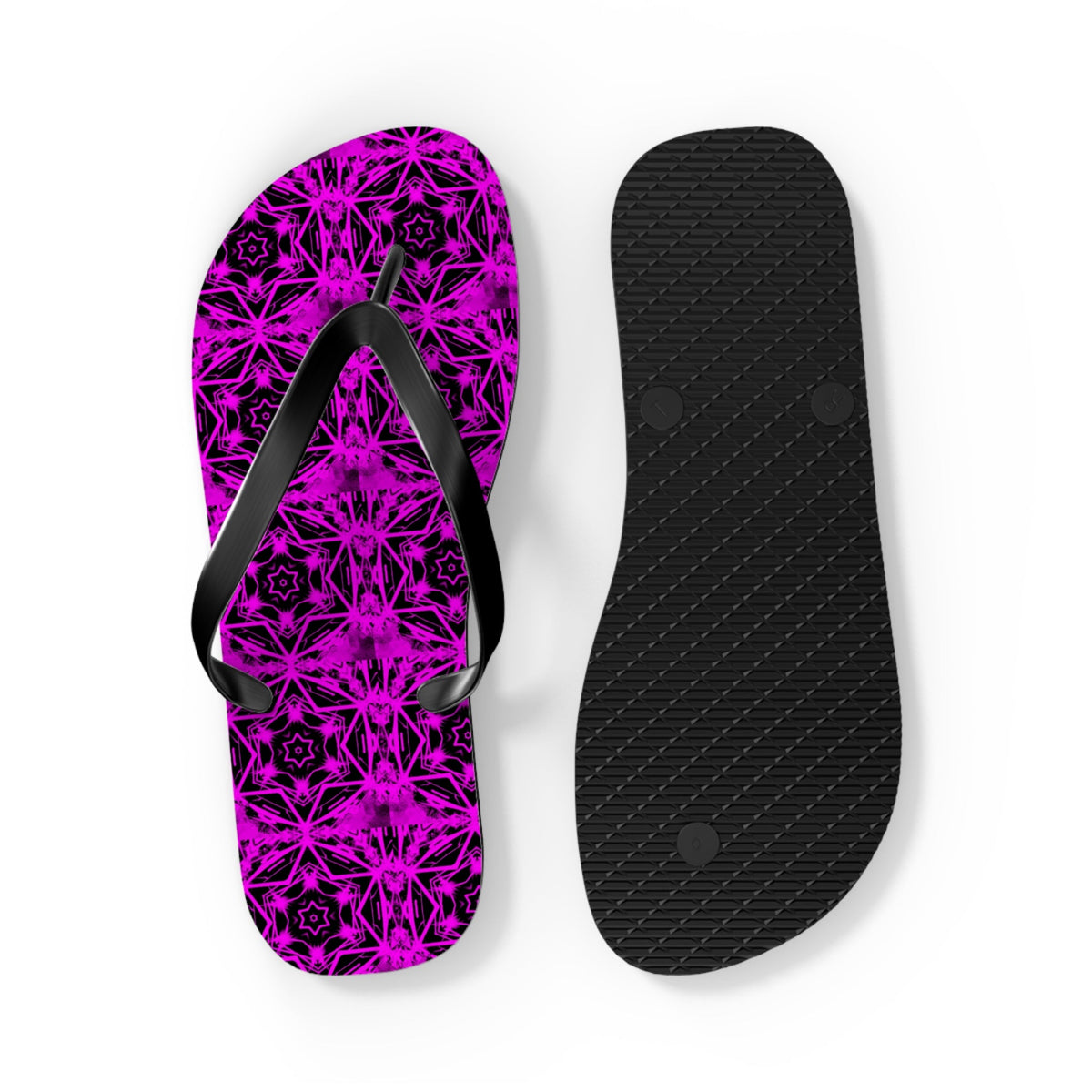 Purple Star Pattern Flip Flops for Women