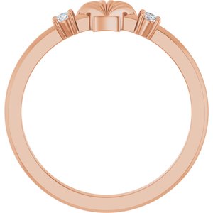 14K Rose Gold .06 CTW Natural Diamond Seashell Ring