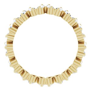14K Yellow 7/8 CTW Natural Diamond Eternity Band Size 5.5
