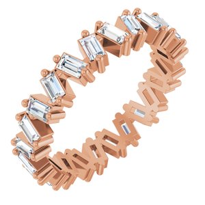 14K Rose 1 CTW Natural Diamond Eternity Band Size 5