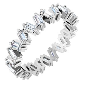 14K White 1 CTW Natural Diamond Eternity Band Size 5