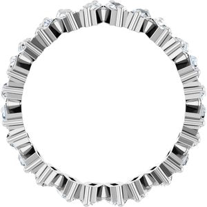 14K White 1 CTW Natural Diamond Eternity Band Size 5