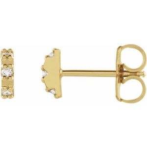 14K Yellow Gold .04 CTW Natural Diamond Earrings