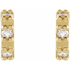 14K Yellow Gold .04 CTW Natural Diamond Earrings